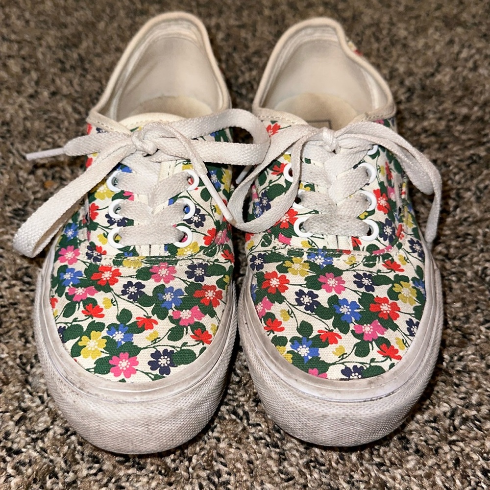 Floral Kids Vans Size 1